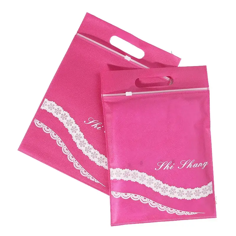 Pink Printed Zipper Storage Bags for Party Decor - Image 5