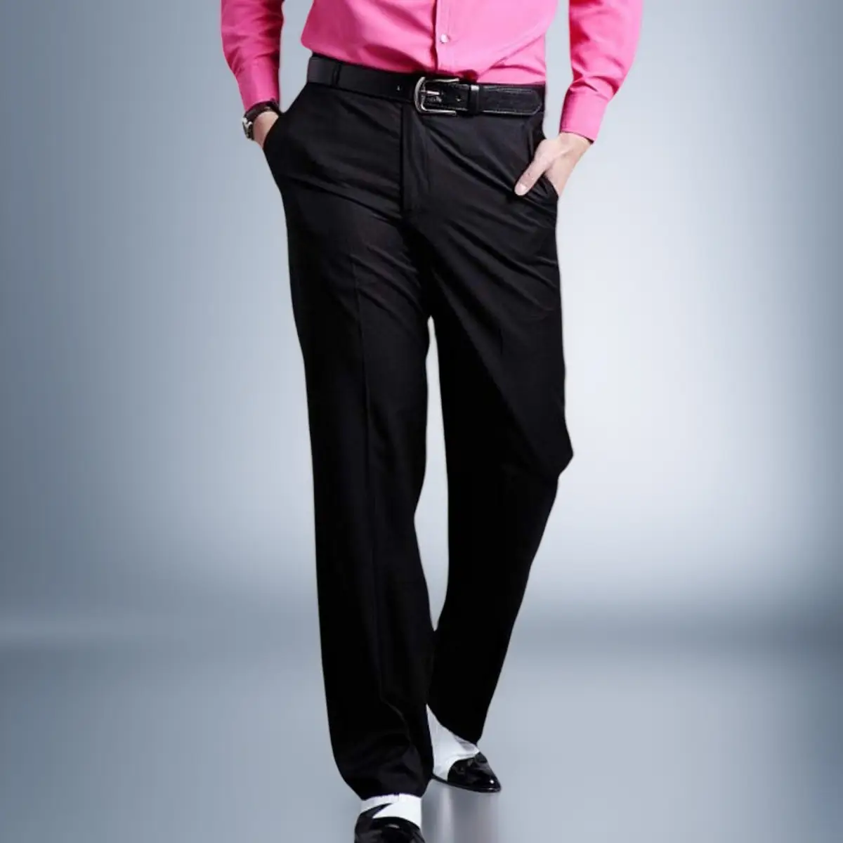 Men's White Performance Trousers for Summer Dance — feature 15