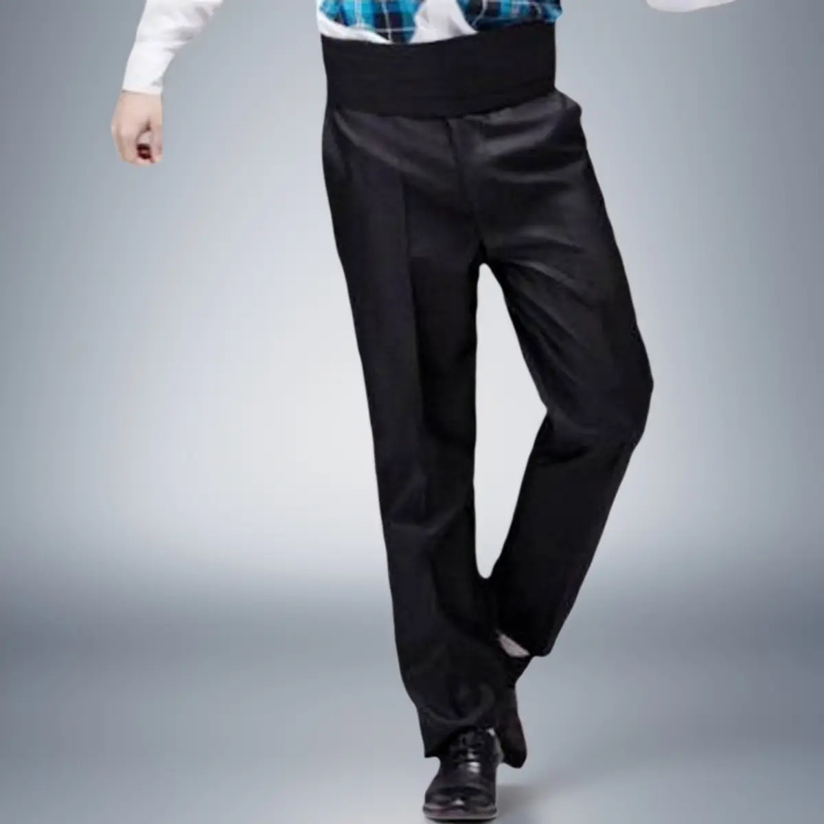 Men's White Performance Trousers for Summer Dance — feature 17