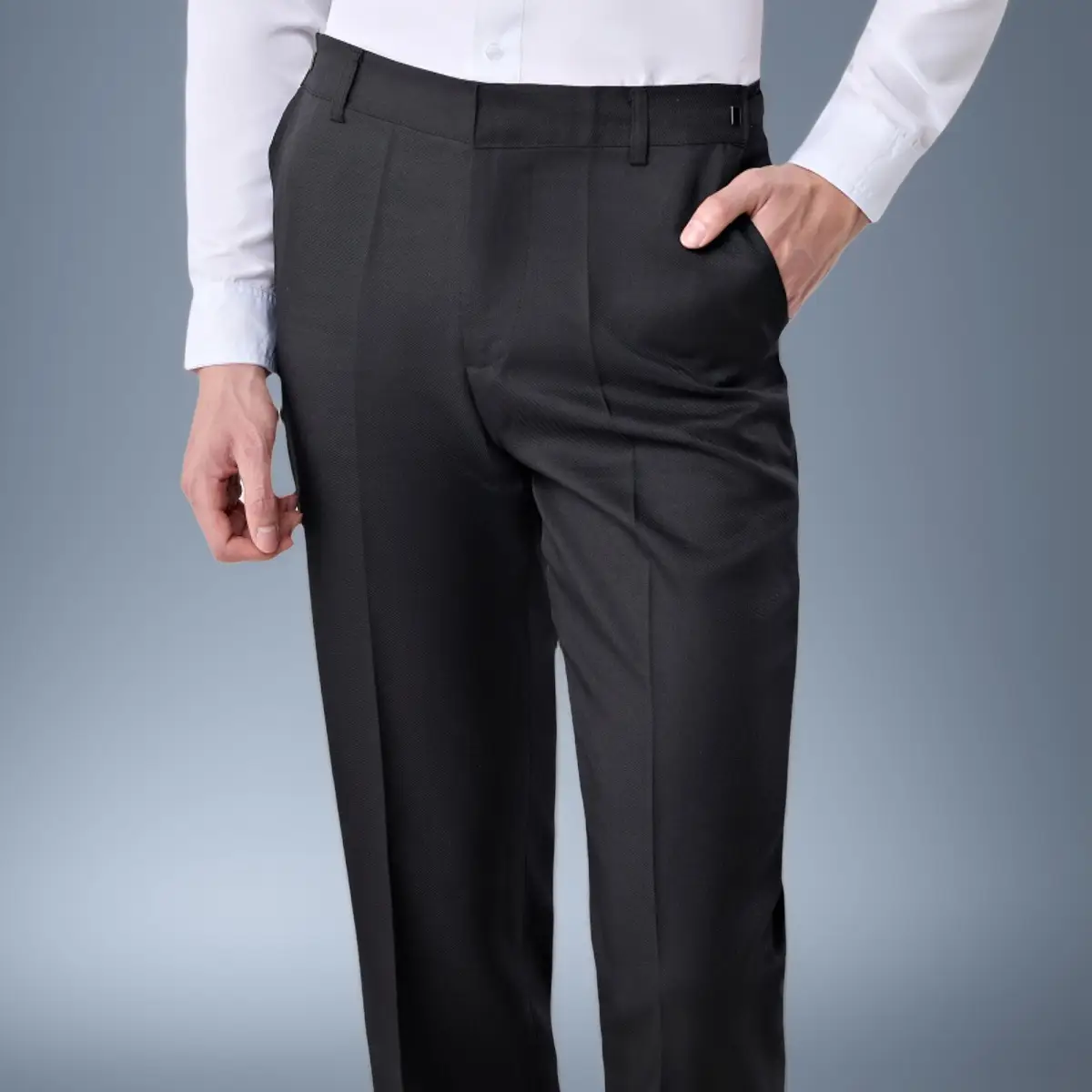 Men's White Performance Trousers for Summer Dance — feature 18