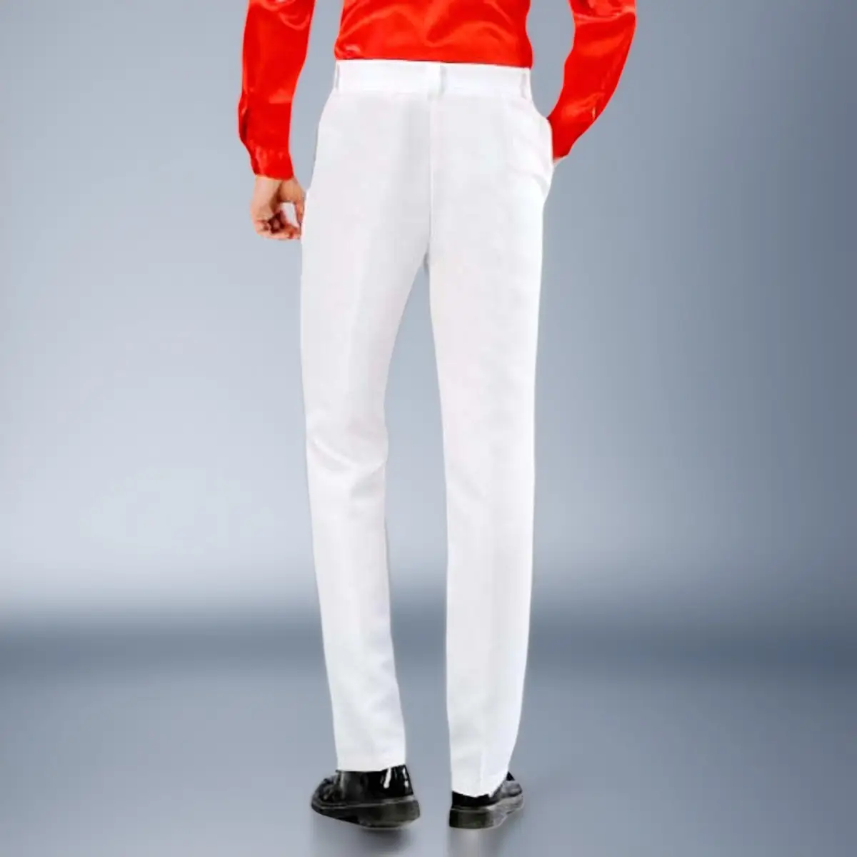 Men's White Performance Trousers for Summer Dance — feature 22
