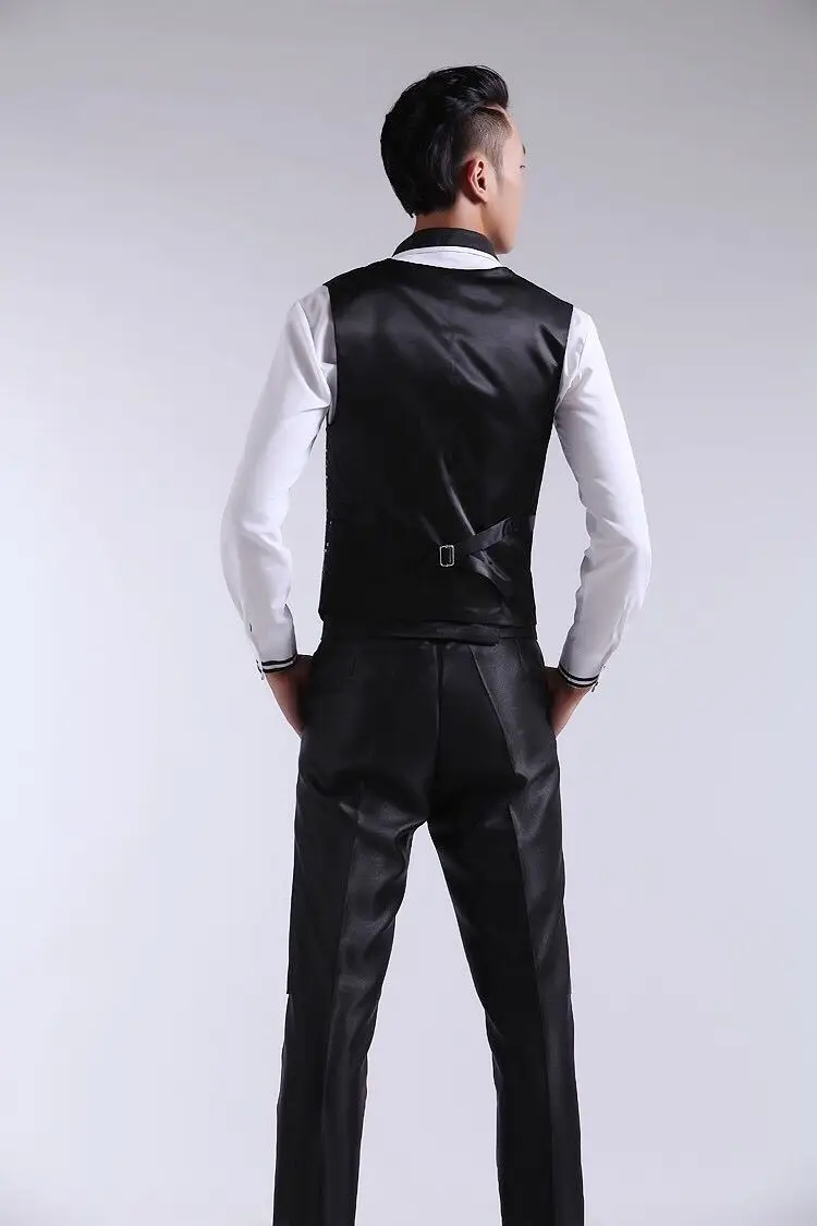 Men's Pink Sequined Vest for Stage Dance Performance — feature 17