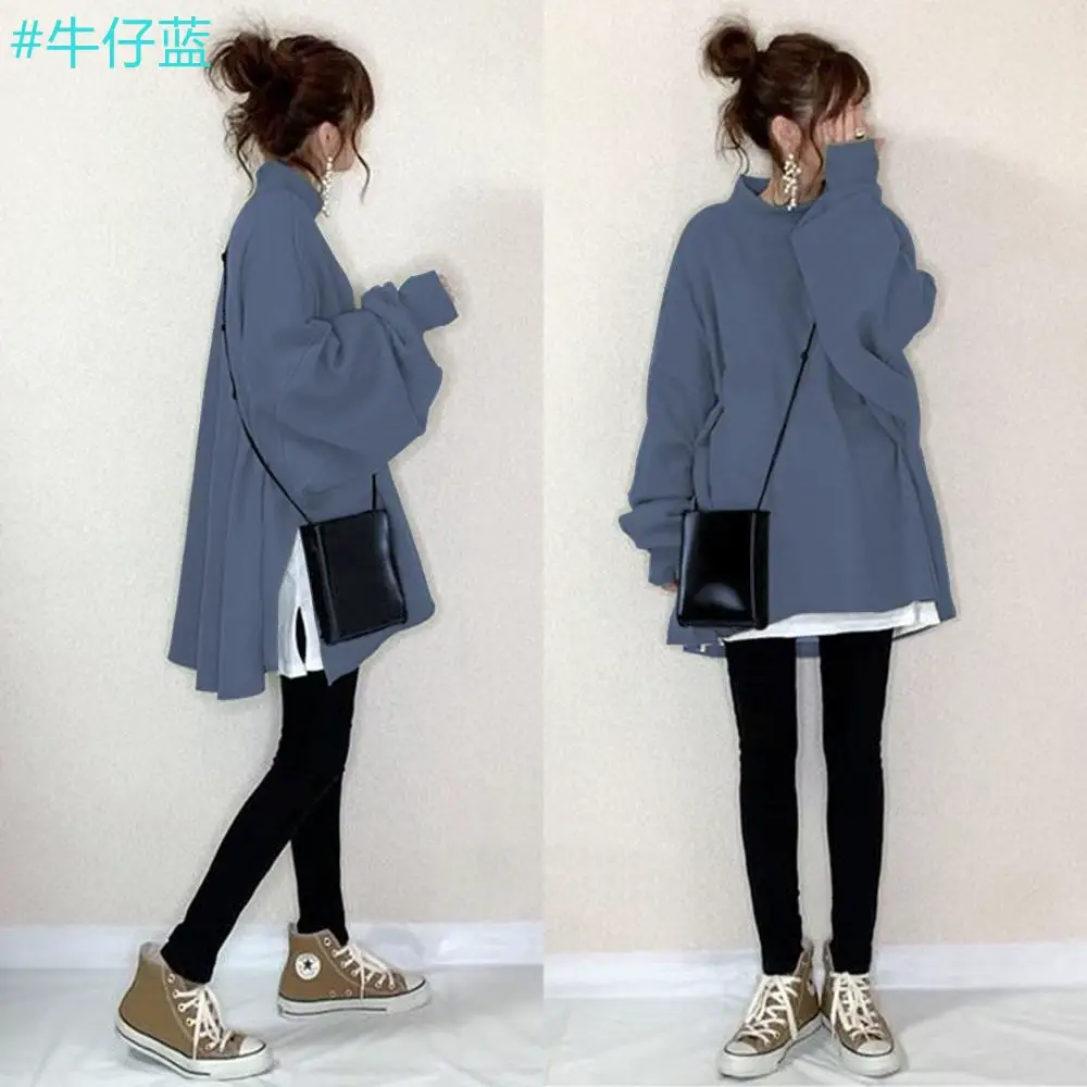 Women Japanese Style 2-Piece Sweatshirt Set Olive Green — feature 2