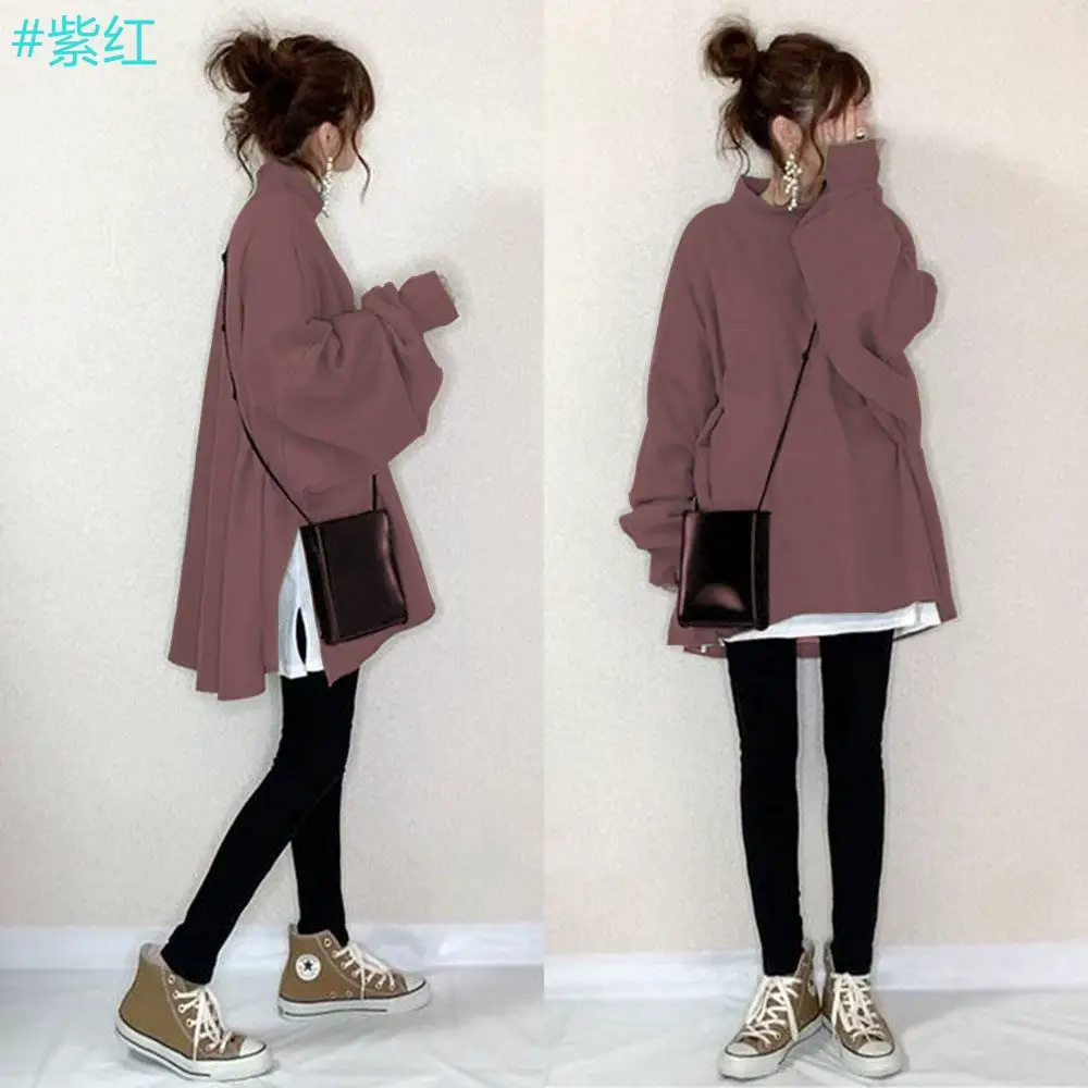 Women Japanese Style 2-Piece Sweatshirt Set Olive Green — feature 3