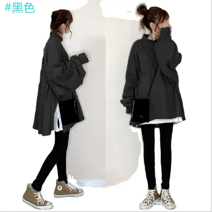 Women Japanese Style 2-Piece Sweatshirt Set Olive Green — feature 4