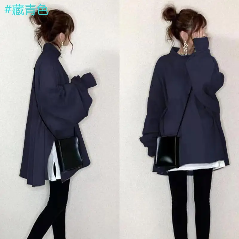 Women Japanese Style 2-Piece Sweatshirt Set Olive Green - Image 4