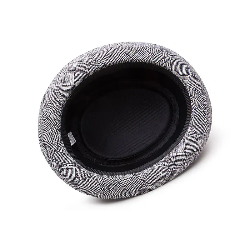 Men's Black Plaid Sun Hat for Outdoor & Jazz Wear