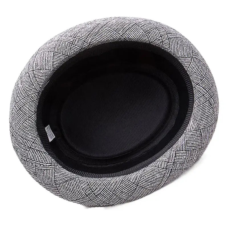 Men's Black Plaid Sun Hat for Outdoor & Jazz Wear
