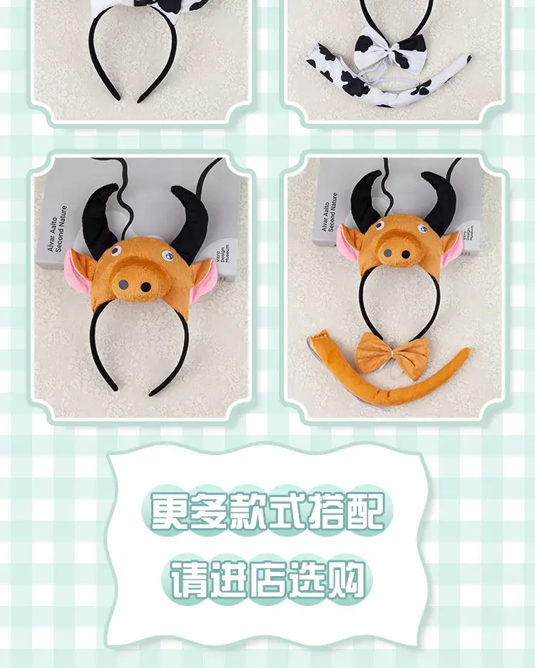 Halloween Cow Headband for Women Cartoon Hair Accessory — feature 11