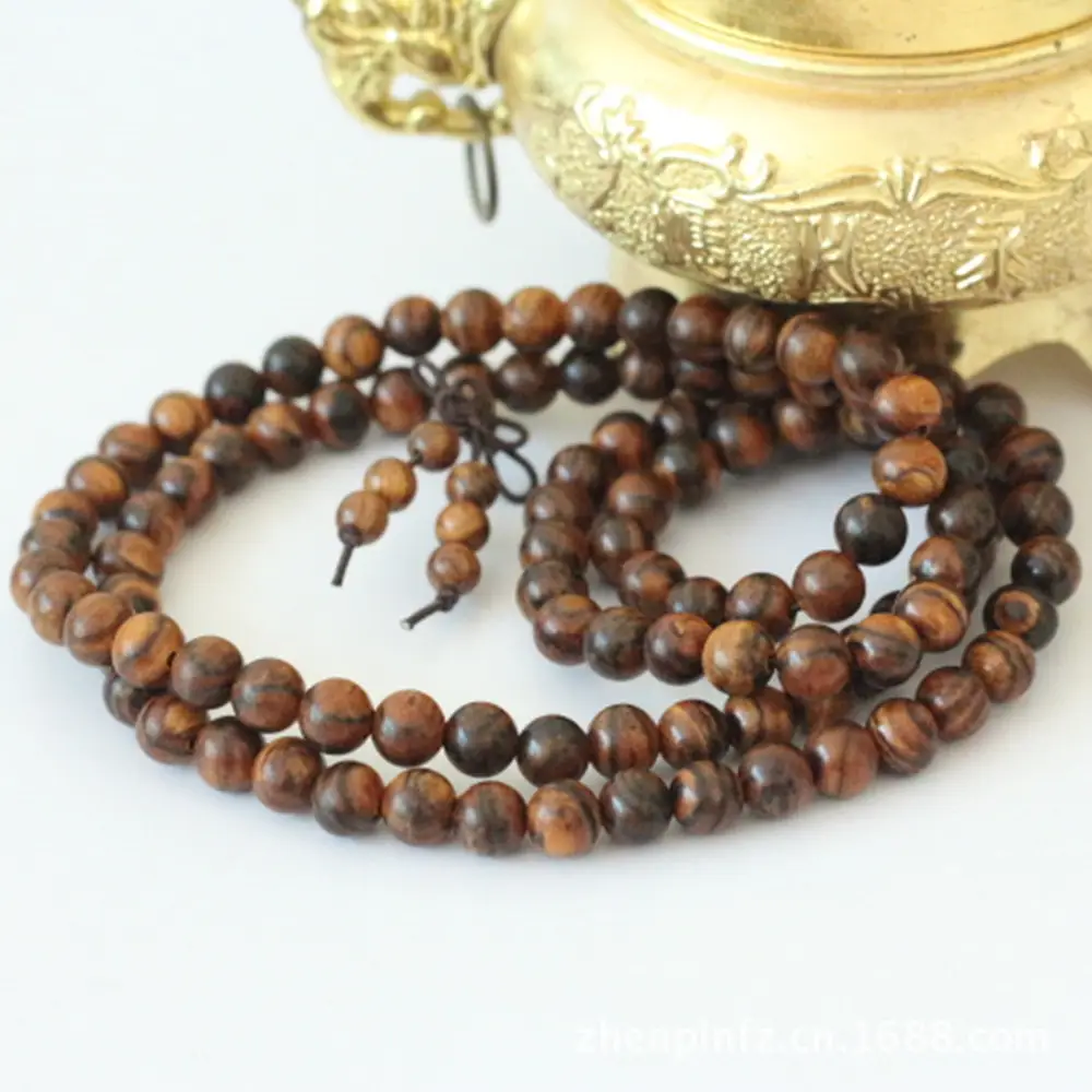 Indonesian Tiger Skin Pattern 108 Beads Bracelet - Image 2