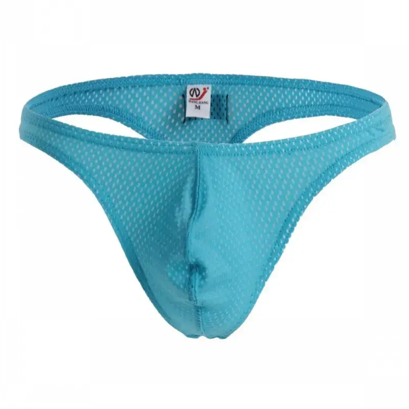 Men's White Mesh Low Rise Thong Underwear - Image 7