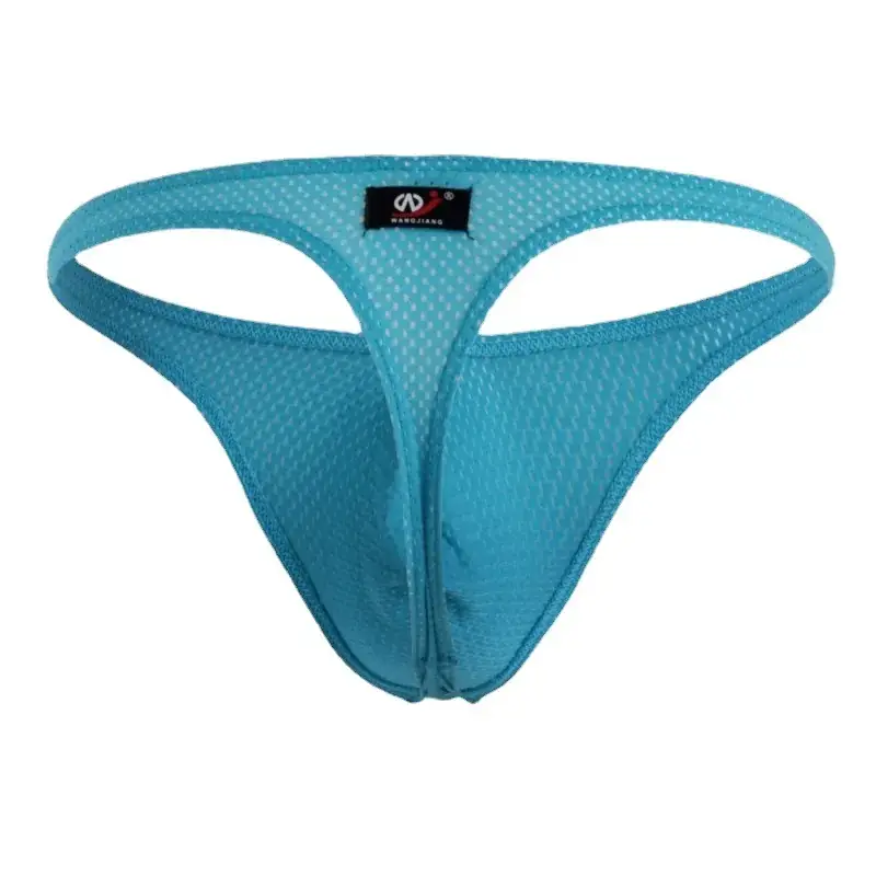 Men's White Mesh Low Rise Thong Underwear - Image 12