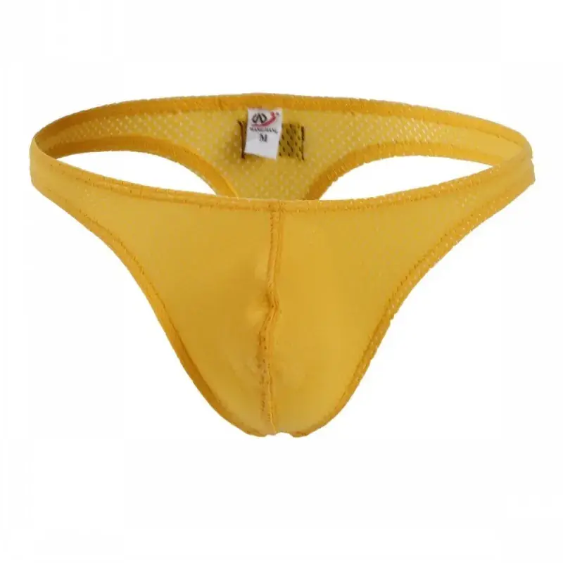 Men's White Mesh Low Rise Thong Underwear - Image 2