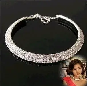 Exquisite Diamond Necklace for Women Wedding Collarbone Style