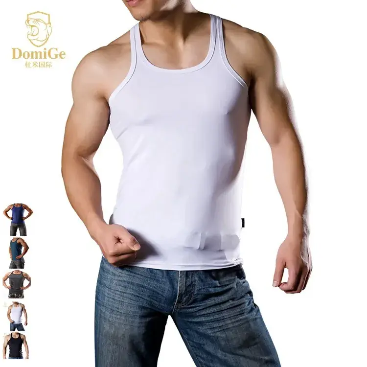 Men's Cotton Sleeveless Fitness Vest Black