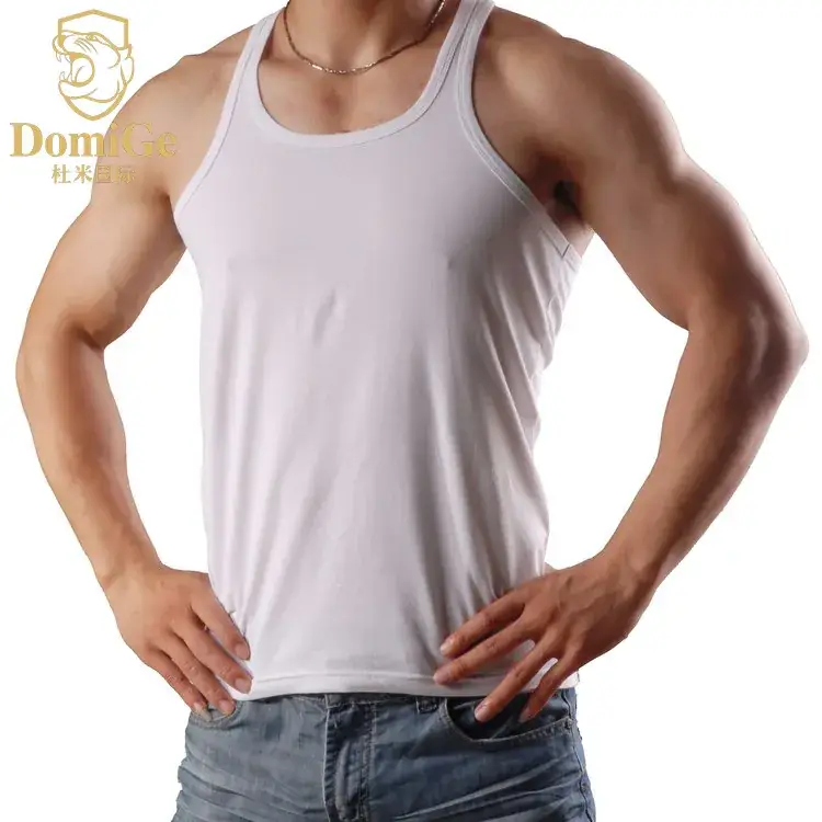 Men's Cotton Sleeveless Fitness Vest Black