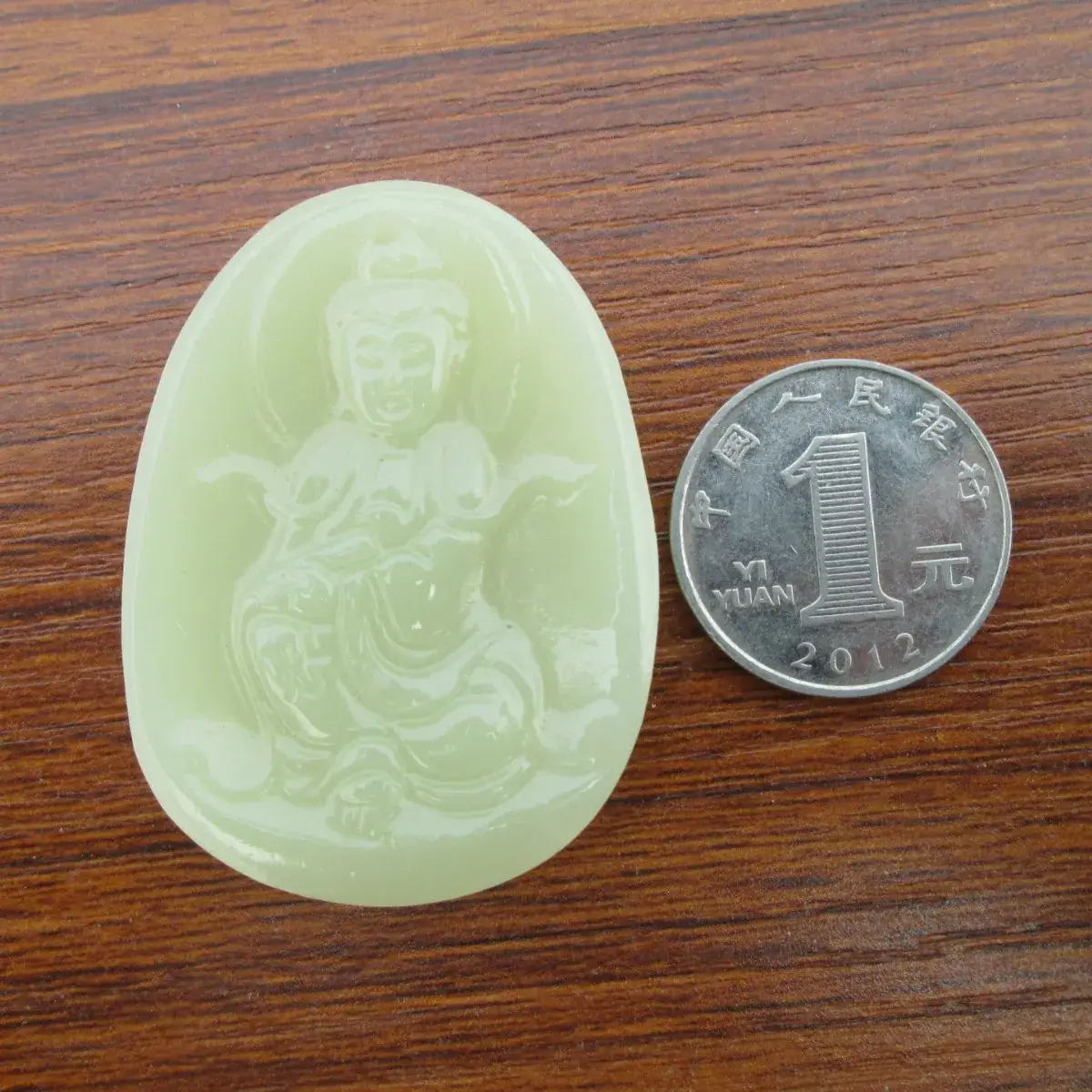 Natural Green Guanyin Jade Pendant for Men Women - Image 3