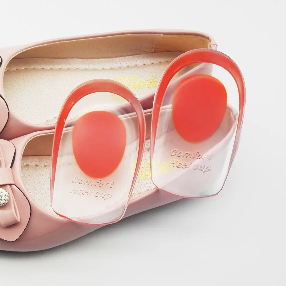 Heel Pad Silicone Heel Pad Transparent Sports Shock Absorbing Inner Height Height Insole U-Shaped Heel Pad PU Half Size Heel Pad - Image 7