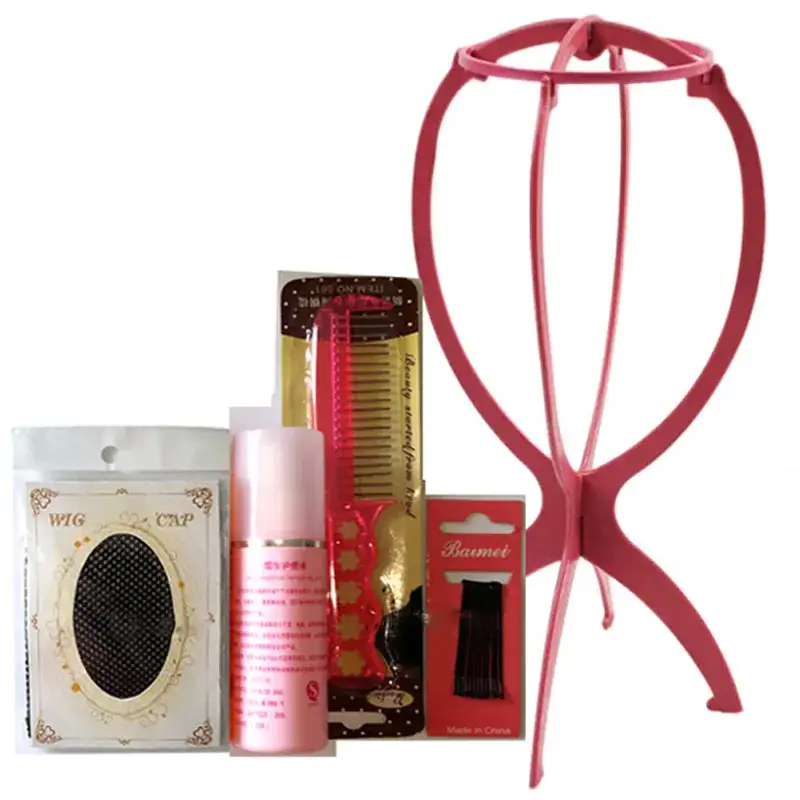 Wig Care Set: Hair Ties, Shampoo, Brush & Cream