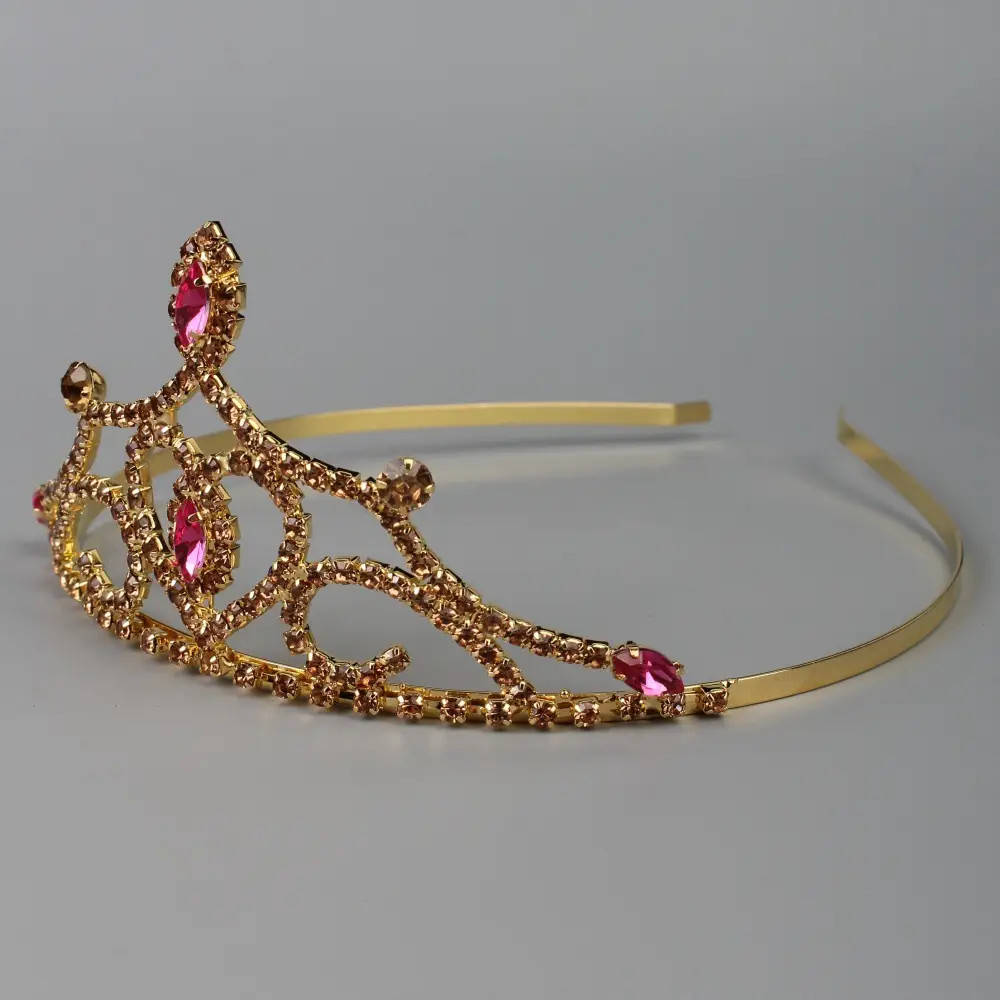 Gold Rhinestone Bridal Headband 13cm