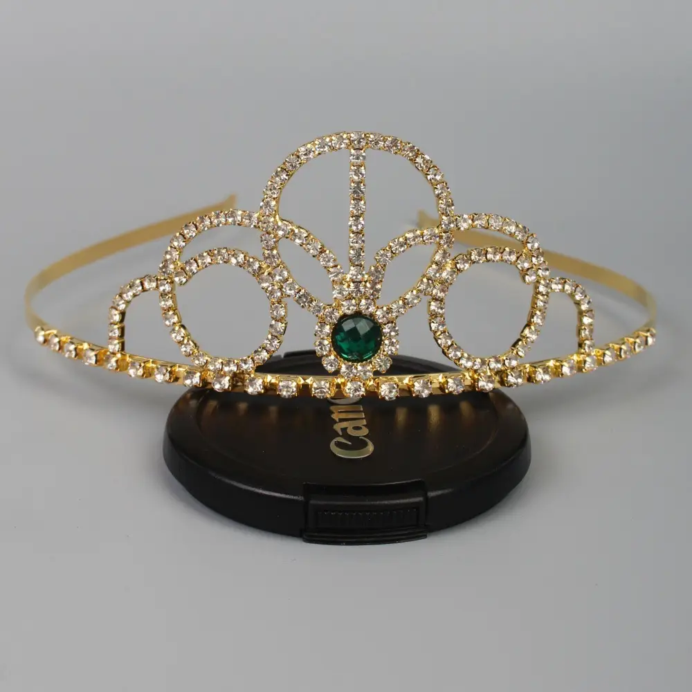 Gold Rhinestone Bridal Headband 13cm