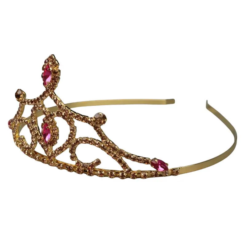 Gold Rhinestone Bridal Headband 13cm