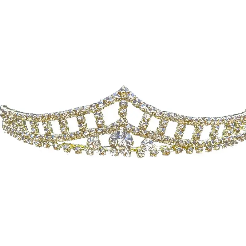 Gold Rhinestone Bridal Headband 13cm