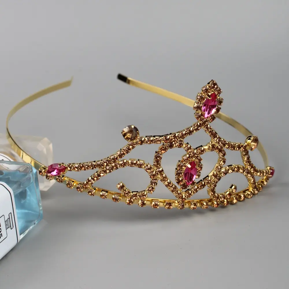 Gold Rhinestone Bridal Headband 13cm — feature 10