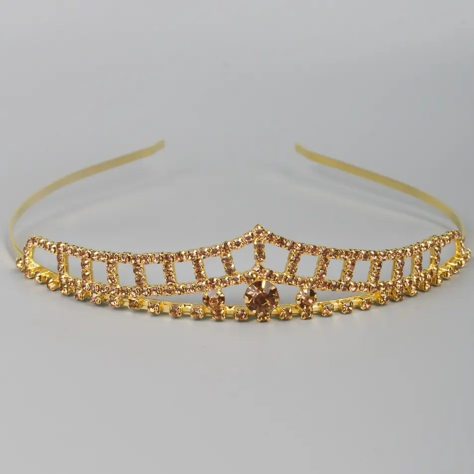 Gold Rhinestone Bridal Headband 13cm — feature 11