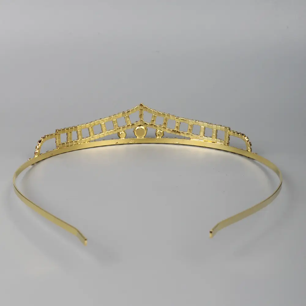 Gold Rhinestone Bridal Headband 13cm — feature 15