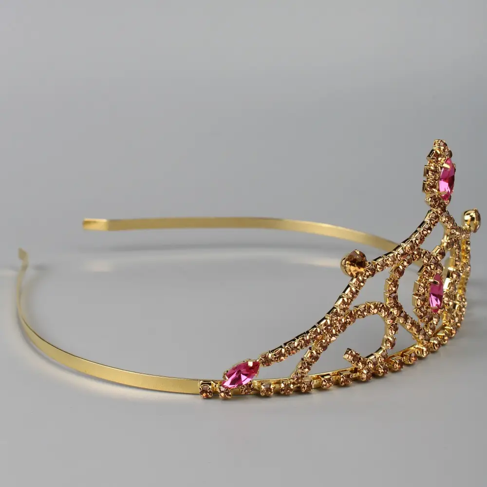 Gold Rhinestone Bridal Headband 13cm — feature 8