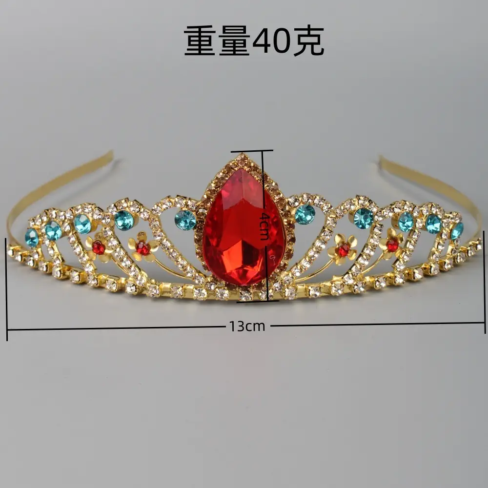 Gold Rhinestone Bridal Headband 13cm