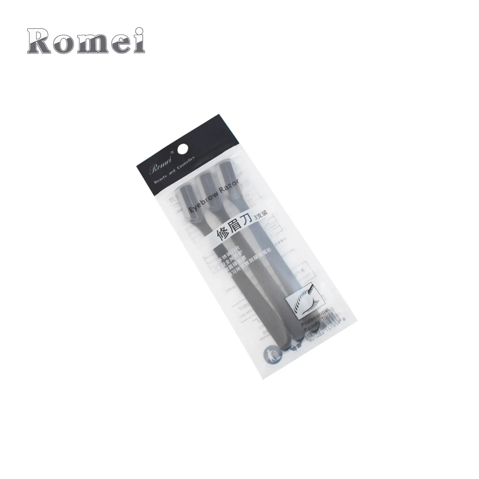 Black Straight Eyebrow Razor Set Three Bags - Image 7