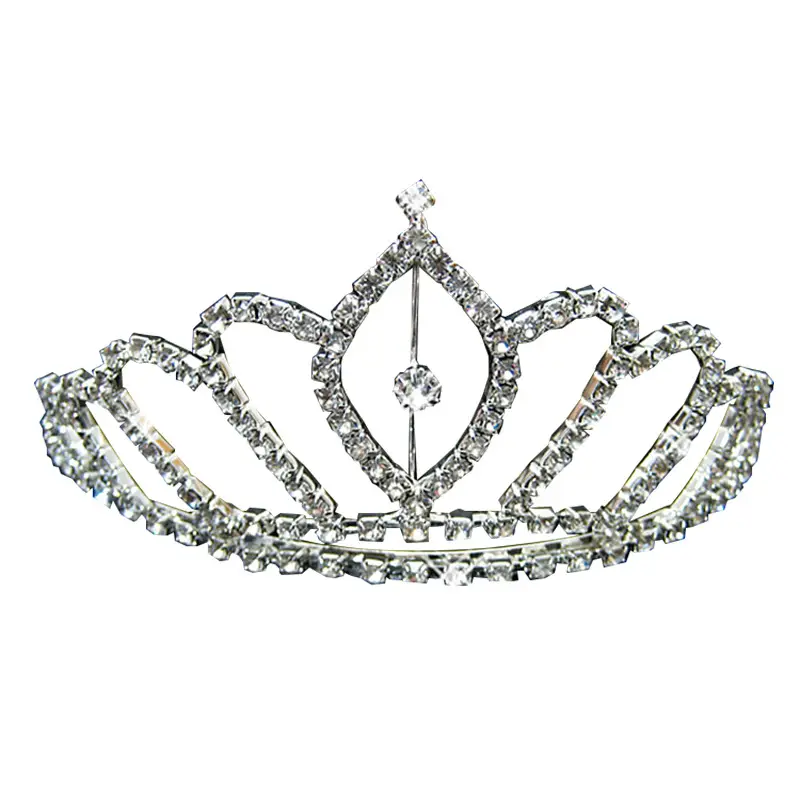 Silver Rhinestone Bridal Headband with Comb