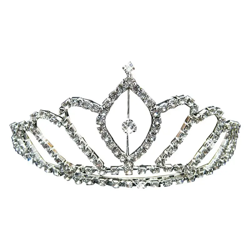Silver Rhinestone Bridal Headband with Comb