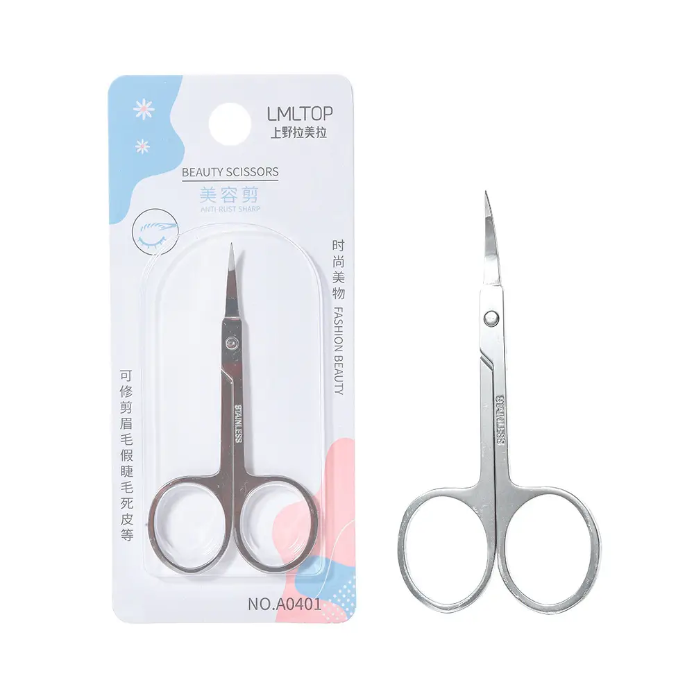 Latin American Beauty Eyebrow Scissors Set with Pink Handles