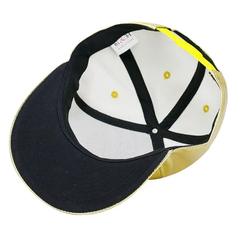Black Croc PU Leather Hip-Hop Cap for Men Women