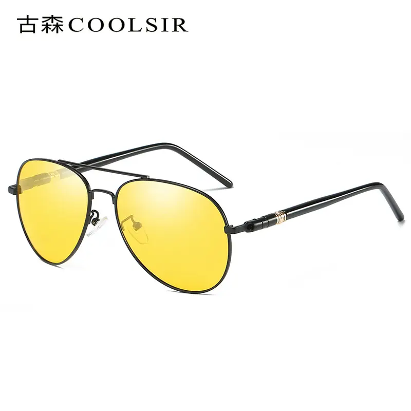 Men Polarized Driving Sunglasses Yellow Lens