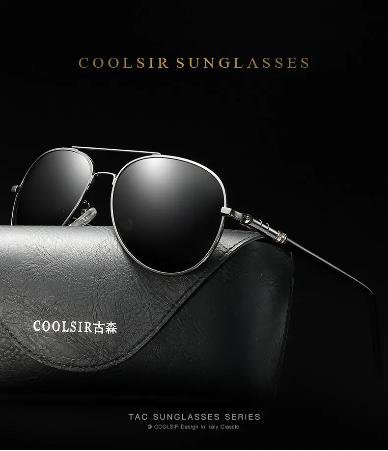 Men Polarized Driving Sunglasses Yellow Lens — feature 2
