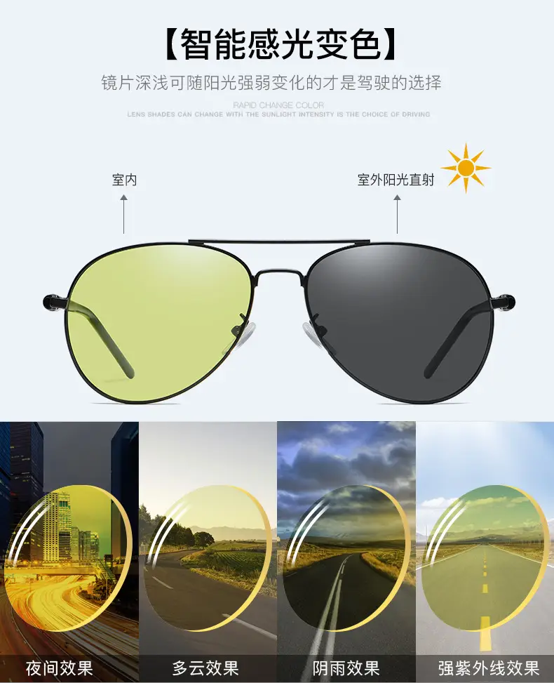Men Polarized Driving Sunglasses Yellow Lens — feature 24