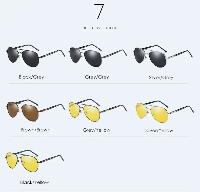 Men Polarized Driving Sunglasses Yellow Lens — feature 7