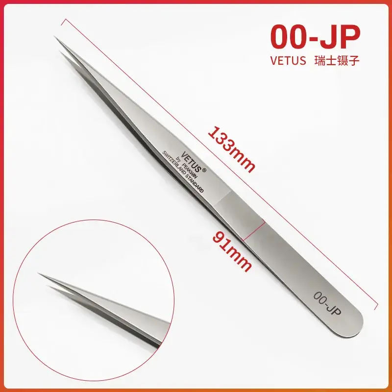 SS-SA Stainless Steel Pointed Elbow Tweezers 137mm