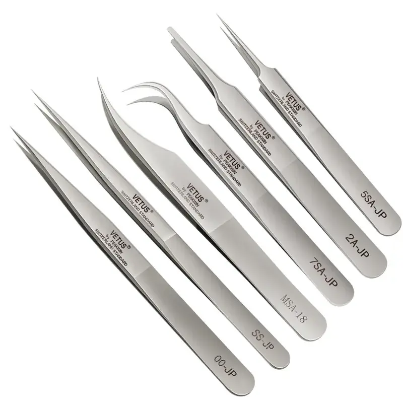 SS-SA Stainless Steel Pointed Elbow Tweezers 137mm