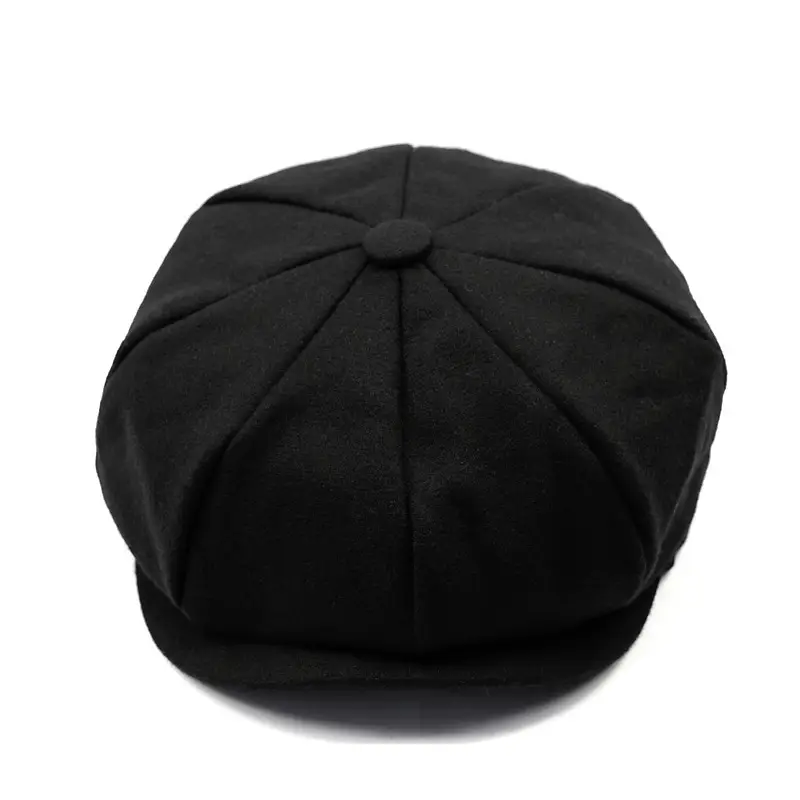 Autumn and winter warm woolen octagonal cap plus size newsboy cap beret big head circumference cap outdoor men's and women's painter's cap - Image 47