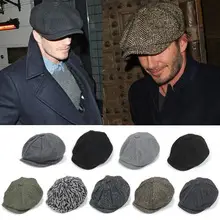 Autumn and winter warm woolen octagonal cap plus size newsboy cap beret big head circumference cap outdoor men's and women's painter's cap — feature 1