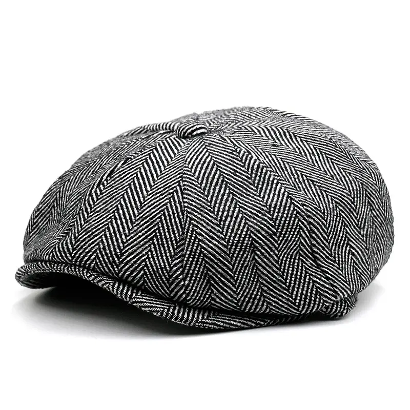 large black and white herringbone pattern