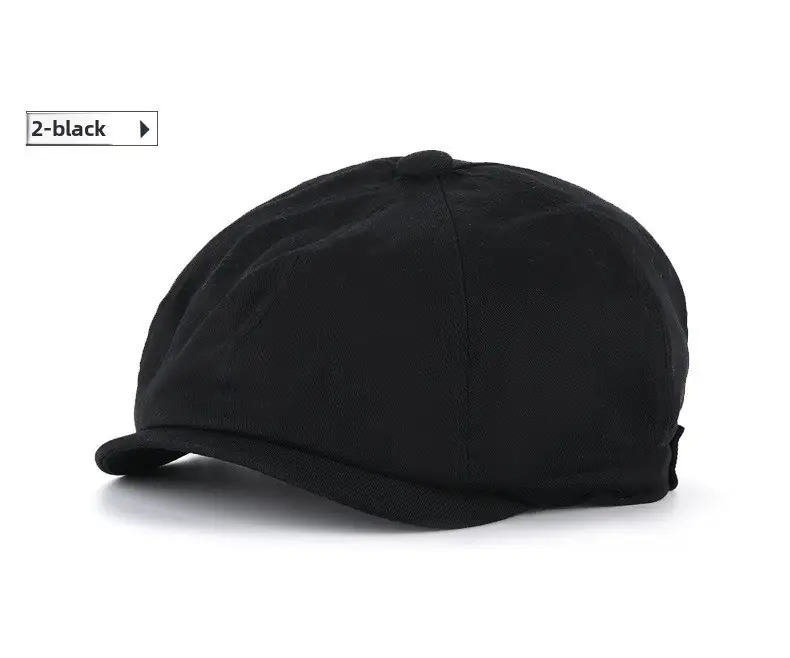 Autumn and winter warm woolen octagonal cap plus size newsboy cap beret big head circumference cap outdoor men's and women's painter's cap - Image 35