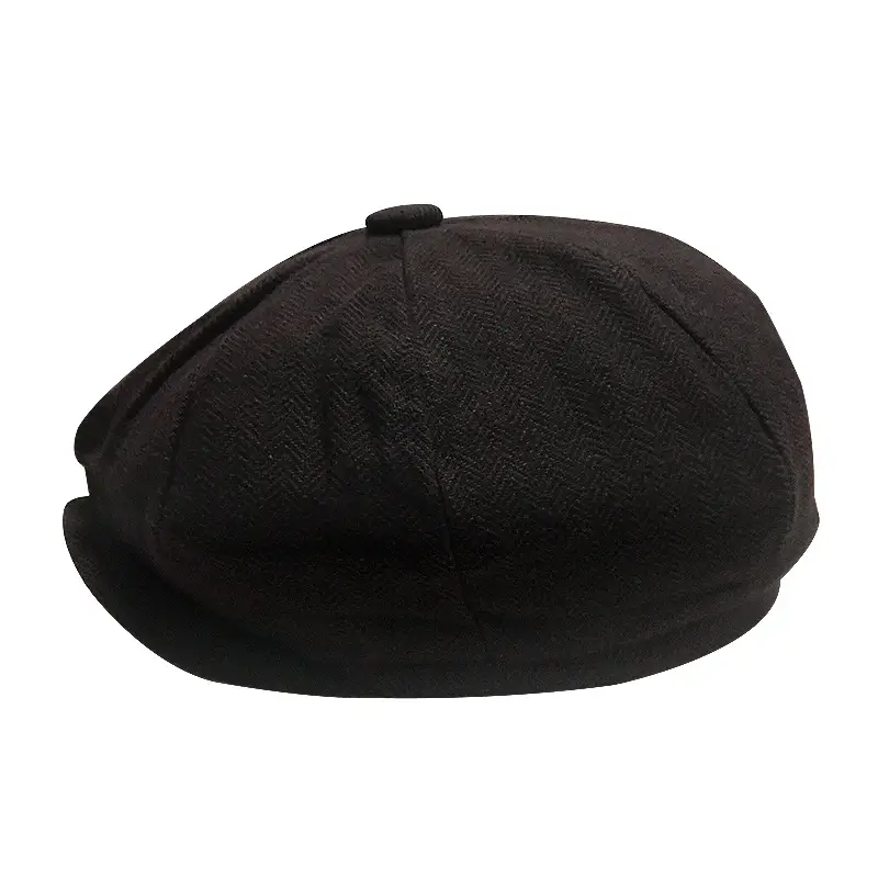 Autumn and winter warm woolen octagonal cap plus size newsboy cap beret big head circumference cap outdoor men's and women's painter's cap - Image 13
