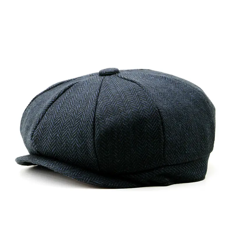 Autumn and winter warm woolen octagonal cap plus size newsboy cap beret big head circumference cap outdoor men's and women's painter's cap - Image 16