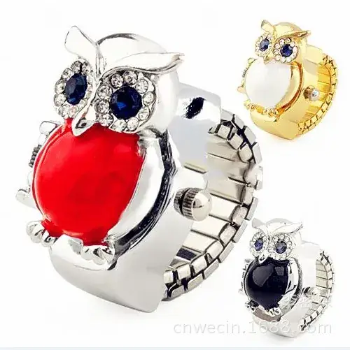 Owl Design Quartz Watch Ring for Men Women